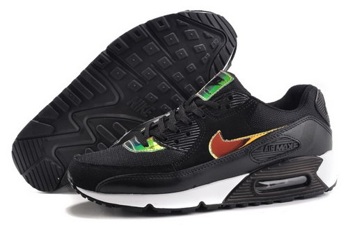 Nike Air Max 90 Womenss Shoes Hot Black Green Mago White Outlet